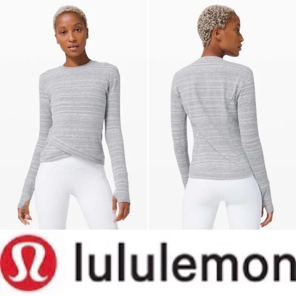 Lululemon Close to Crossing Long Sleeve Rulu Vivid Stripe Jaquard Size 2